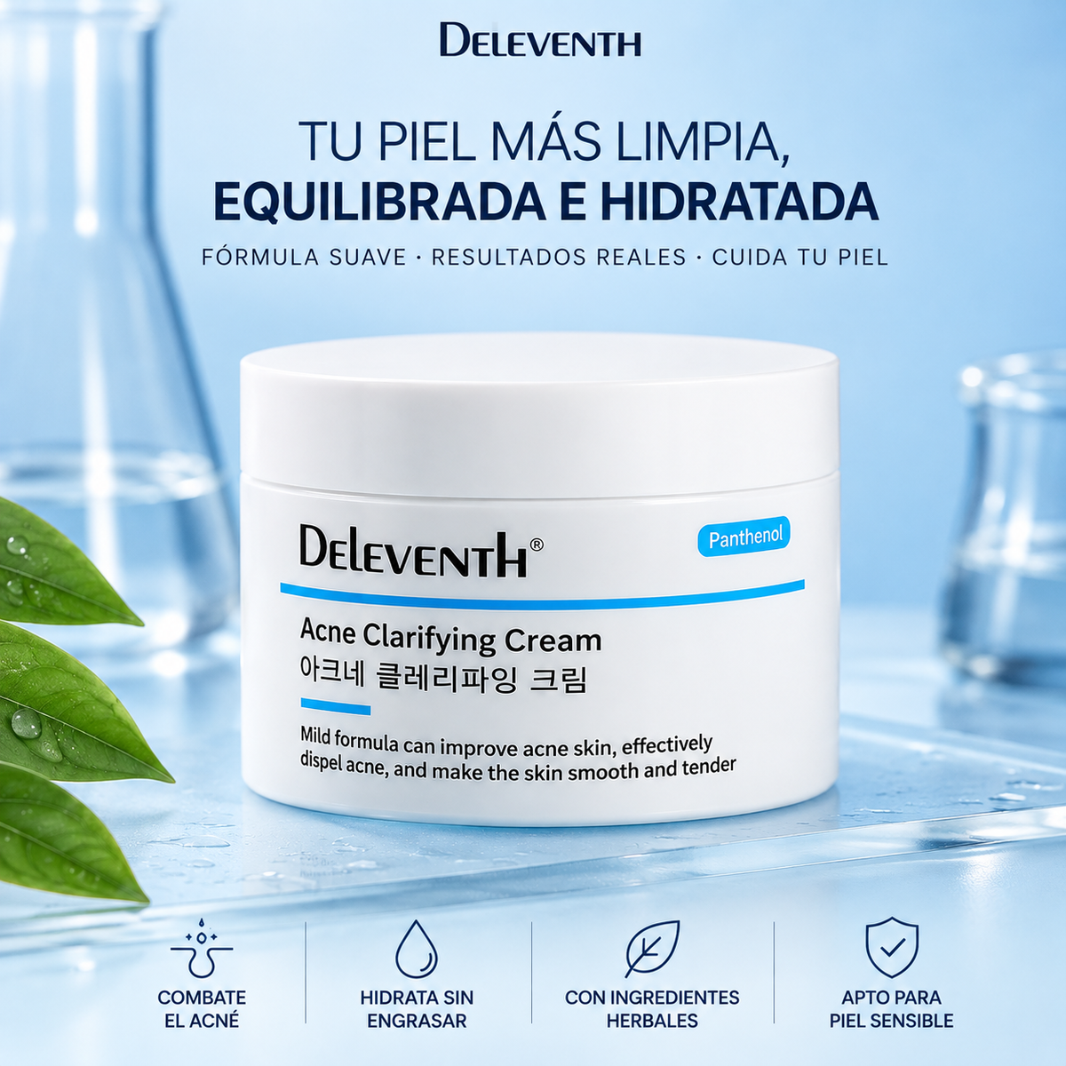 DELEVENTH — CREMA ANTIACNÉ PARA BROTES E IMPERFECCIONES